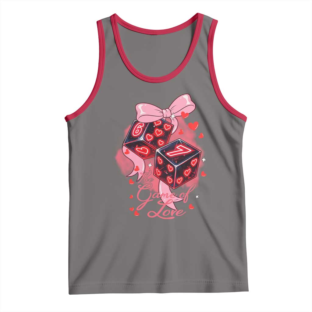 Funny The Game Of Love Six Seven Dice Meme Tank Top TS12 Deep Heather Red Print Your Wear