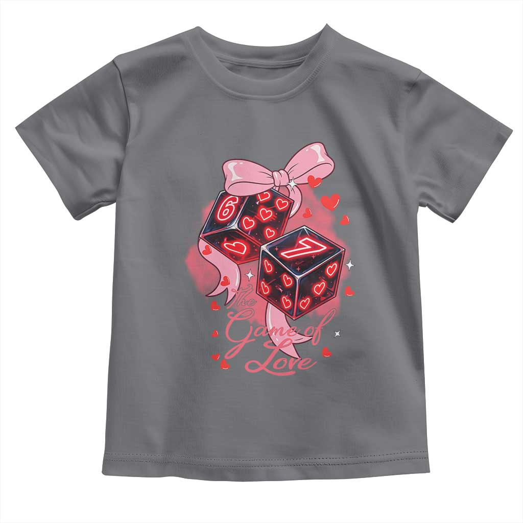 Funny The Game Of Love Six Seven Dice Meme Toddler T Shirt TS12 Charcoal Print Your Wear