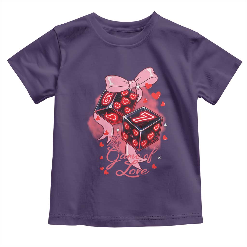 Funny The Game Of Love Six Seven Dice Meme Toddler T Shirt TS12 Purple Print Your Wear