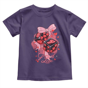 Funny The Game Of Love Six Seven Dice Meme Toddler T Shirt TS12 Purple Print Your Wear
