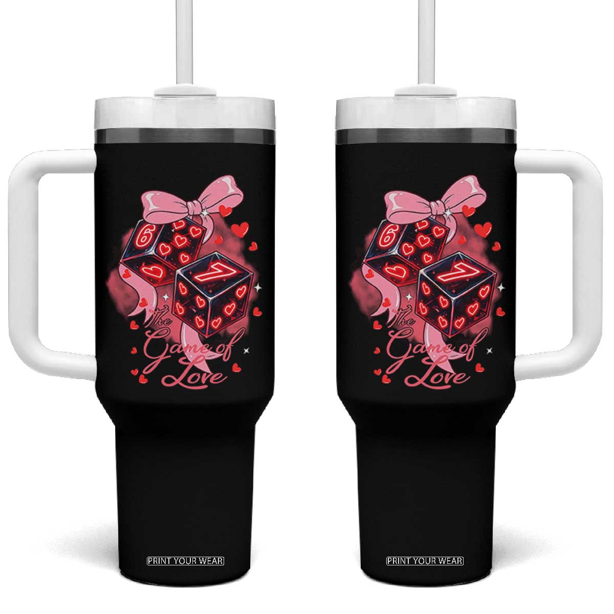 Funny The Game Of Love Six Seven Dice Meme Tumbler With Handle TS12 One Size: 40 oz Black Print Your Wear