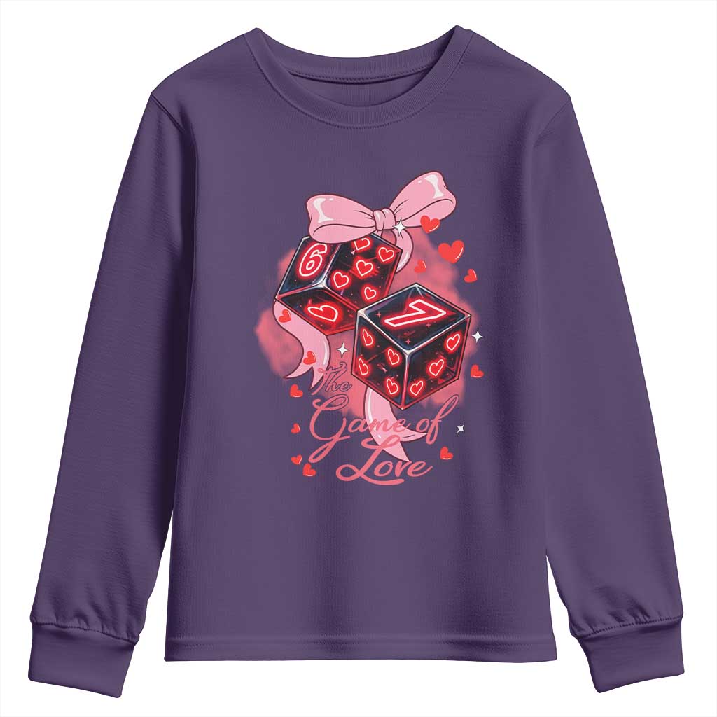 Funny The Game Of Love Six Seven Dice Meme Youth Sweatshirt TS12 Purple Print Your Wear