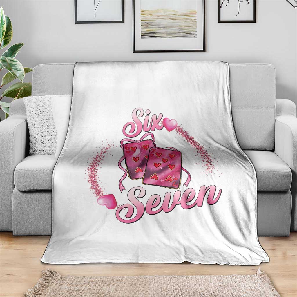Playing Cards 67 Of Hearts Throw Blanket Six Seven Valentine Meme TS12 Print Your Wear