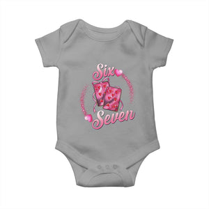 Playing Cards 67 Of Hearts Baby Onesie Six Seven Valentine Meme TS12 Sport Gray Print Your Wear