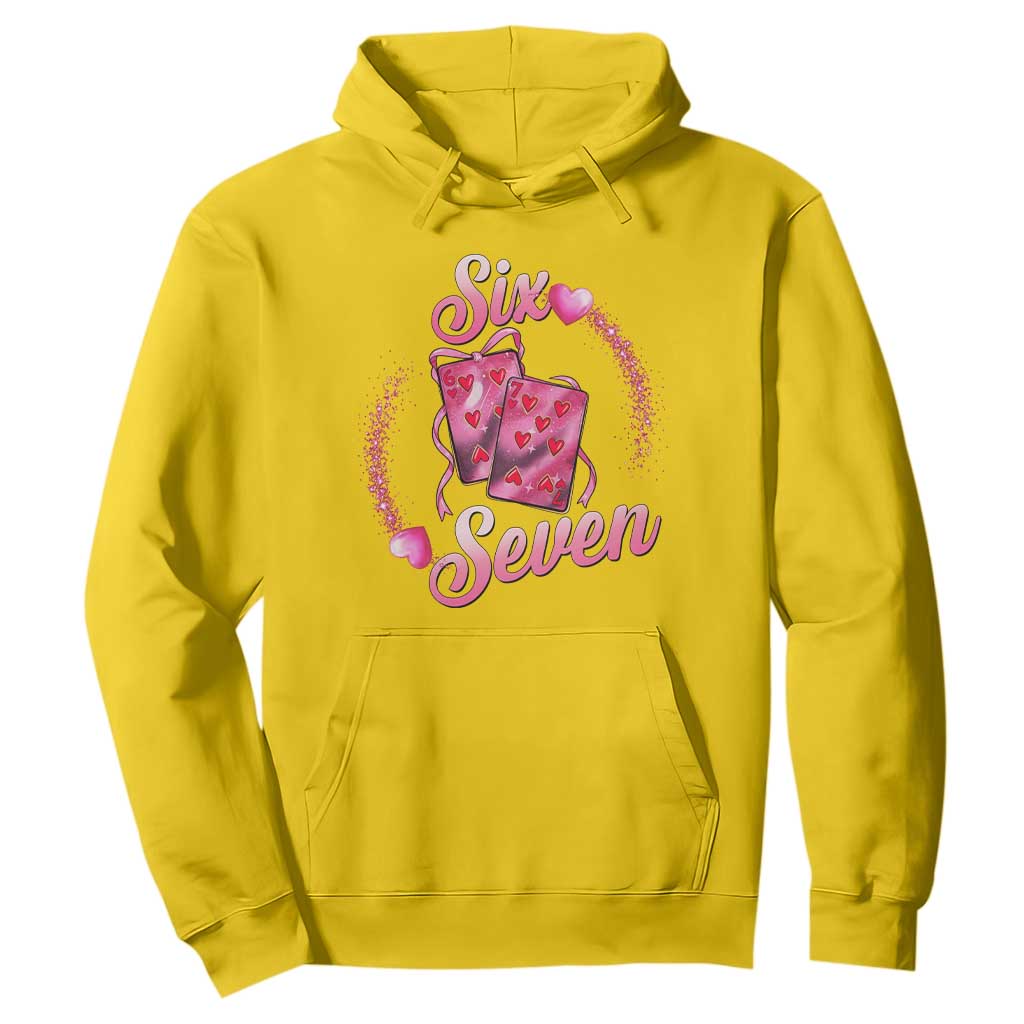 Playing Cards 67 Of Hearts Hoodie Six Seven Valentine Meme TS12 Daisy Print Your Wear