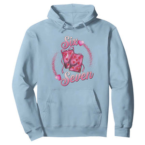 Playing Cards 67 Of Hearts Hoodie Six Seven Valentine Meme TS12 Light Blue Print Your Wear