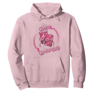 Playing Cards 67 Of Hearts Hoodie Six Seven Valentine Meme TS12 Light Pink Print Your Wear