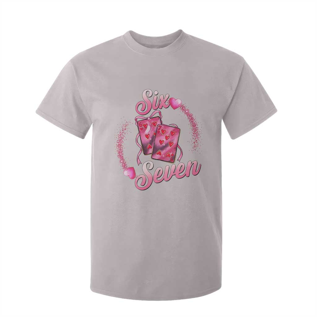 Playing Cards 67 Of Hearts T Shirt For Kid Six Seven Valentine Meme TS12 Ice Gray Print Your Wear