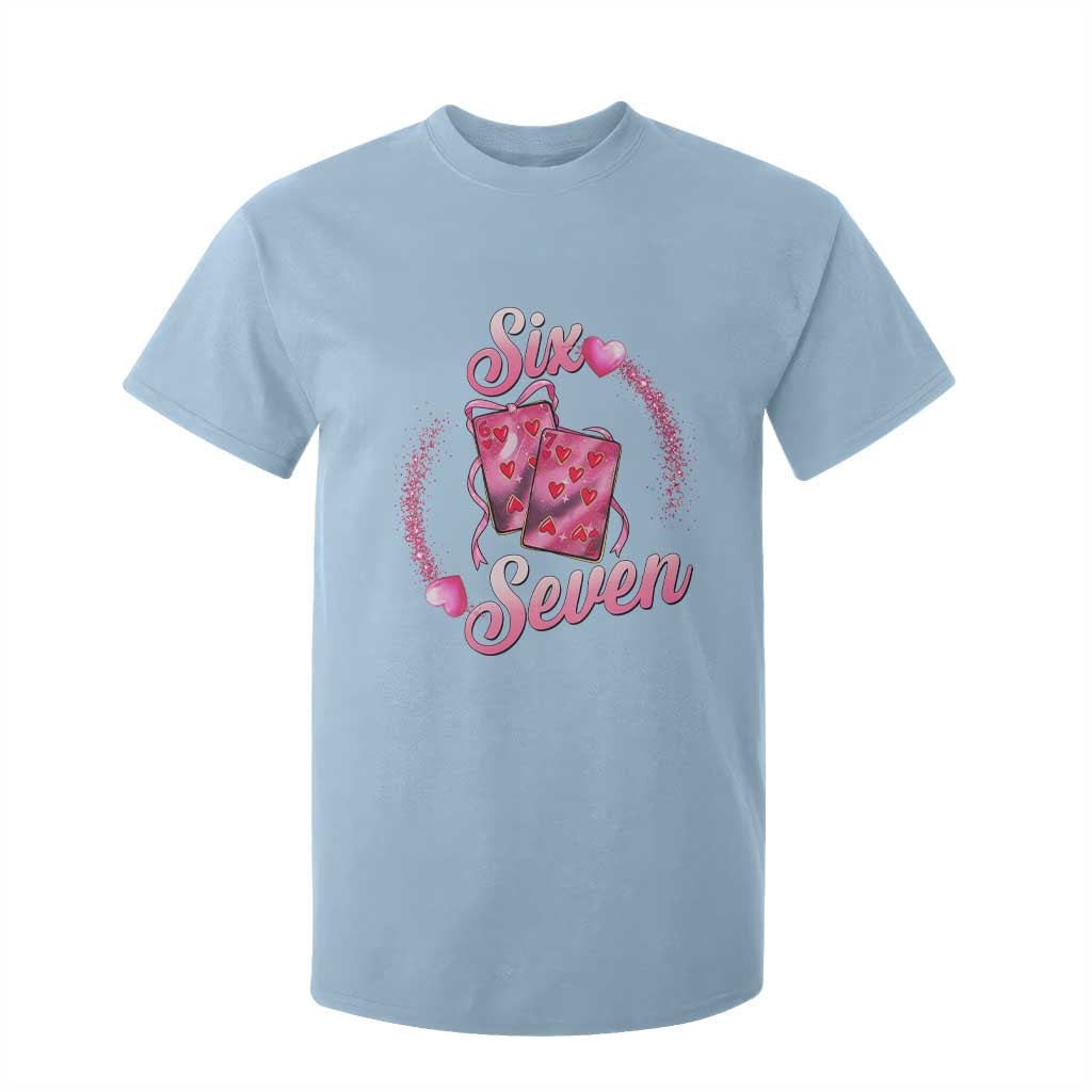 Playing Cards 67 Of Hearts T Shirt For Kid Six Seven Valentine Meme TS12 Light Blue Print Your Wear