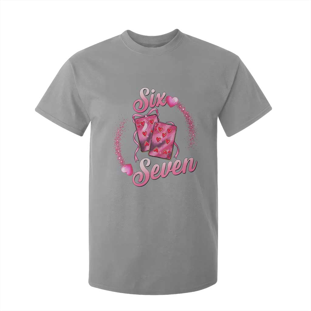 Playing Cards 67 Of Hearts T Shirt For Kid Six Seven Valentine Meme TS12 Sport Gray Print Your Wear