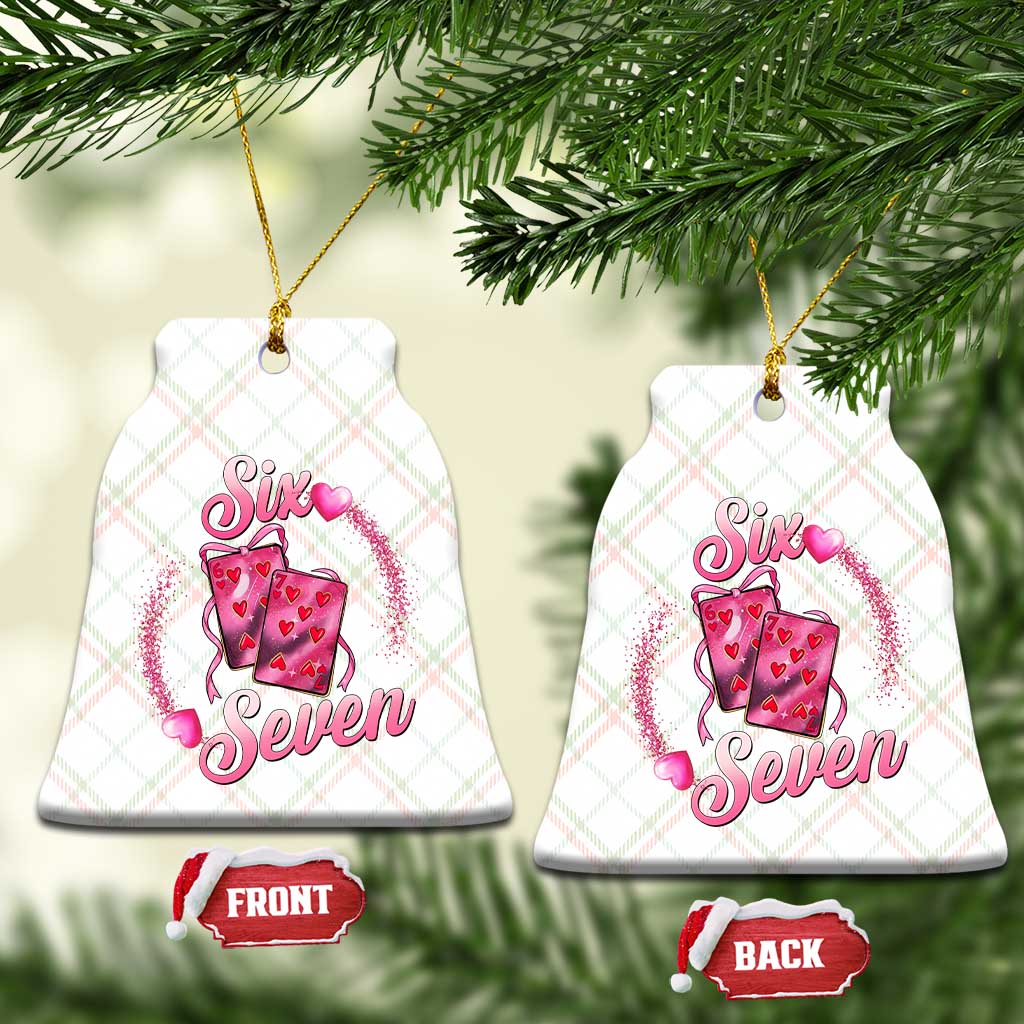 Playing Cards 67 Of Hearts Ceramic Ornament Six Seven Valentine Meme TS12 Print Your Wear