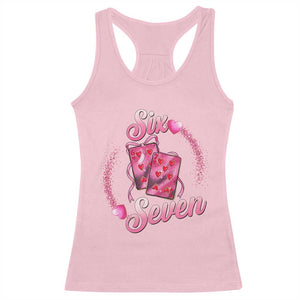 Playing Cards 67 Of Hearts Racerback Tank Top Six Seven Valentine Meme TS12 Light Pink Print Your Wear