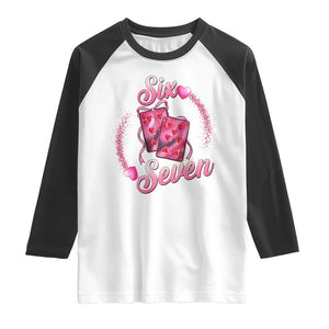 Playing Cards 67 Of Hearts Raglan Shirt Six Seven Valentine Meme TS12 White Black Print Your Wear