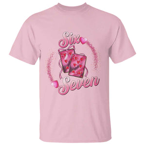 Playing Cards 67 Of Hearts T Shirt Six Seven Valentine Meme TS12 Light Pink Print Your Wear