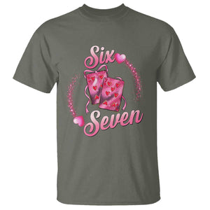 Playing Cards 67 Of Hearts T Shirt Six Seven Valentine Meme TS12 Military Green Print Your Wear