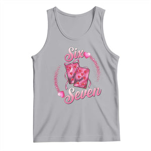 Playing Cards 67 Of Hearts Tank Top Six Seven Valentine Meme TS12 Athletic Heather Print Your Wear