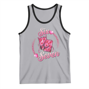 Playing Cards 67 Of Hearts Tank Top Six Seven Valentine Meme TS12 Athletic Heather Black Print Your Wear