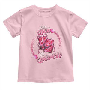 Playing Cards 67 Of Hearts Toddler T Shirt Six Seven Valentine Meme TS12 Light Pink Print Your Wear