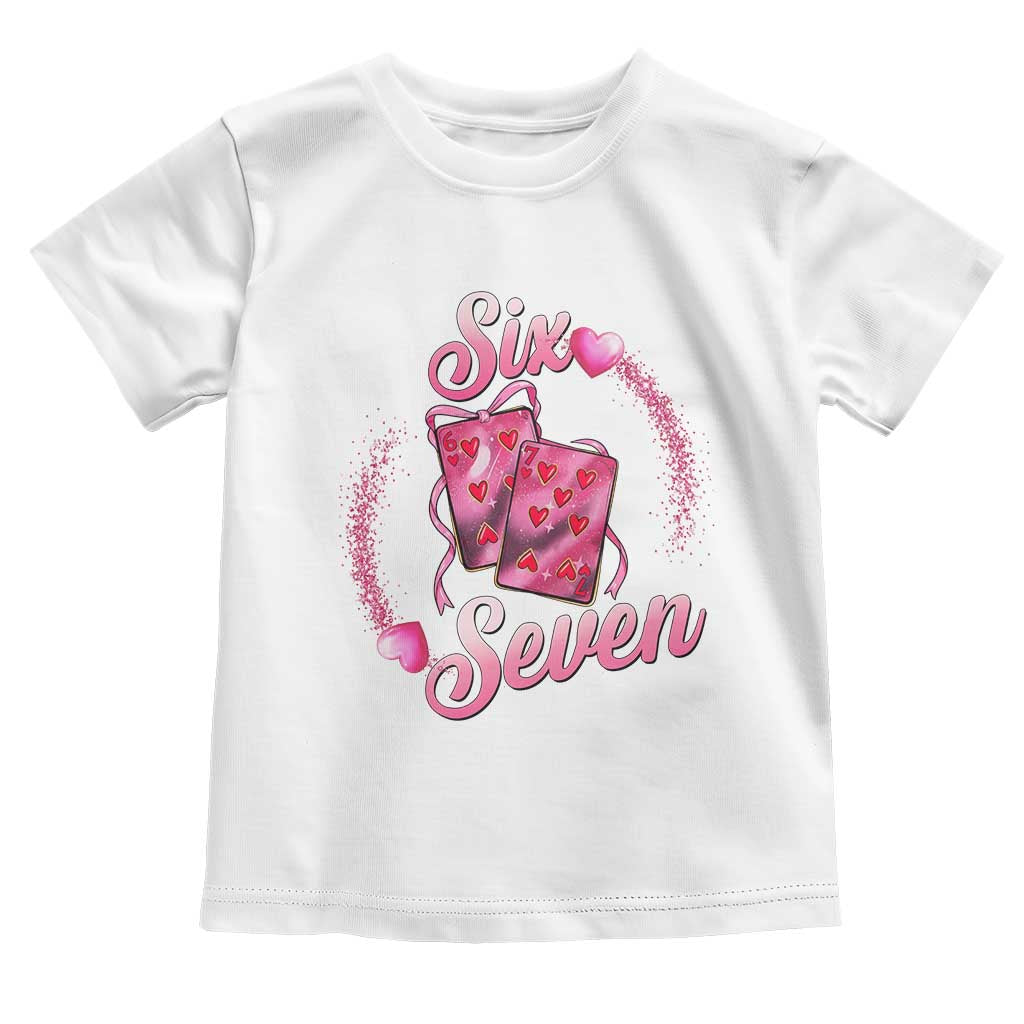 Playing Cards 67 Of Hearts Toddler T Shirt Six Seven Valentine Meme TS12 White Print Your Wear