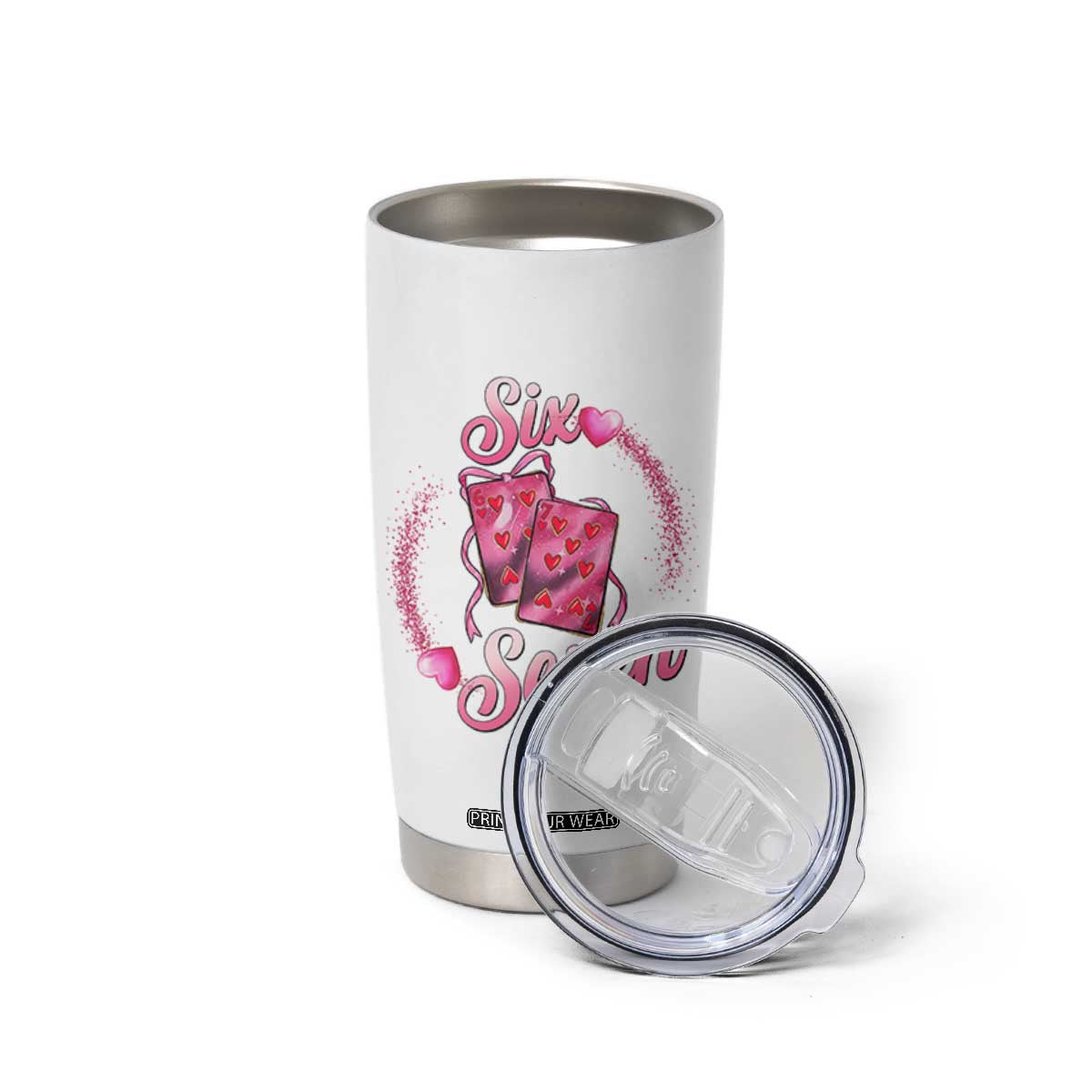 Playing Cards 67 Of Hearts Tumbler Cup Six Seven Valentine Meme TS12 Print Your Wear