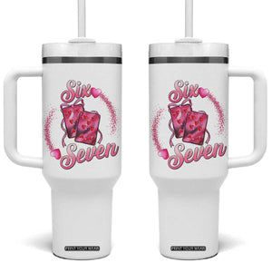 Playing Cards 67 Of Hearts Tumbler With Handle Six Seven Valentine Meme TS12 One Size: 40 oz White Print Your Wear