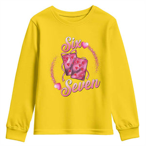 Playing Cards 67 Of Hearts Youth Sweatshirt Six Seven Valentine Meme TS12 Daisy Print Your Wear