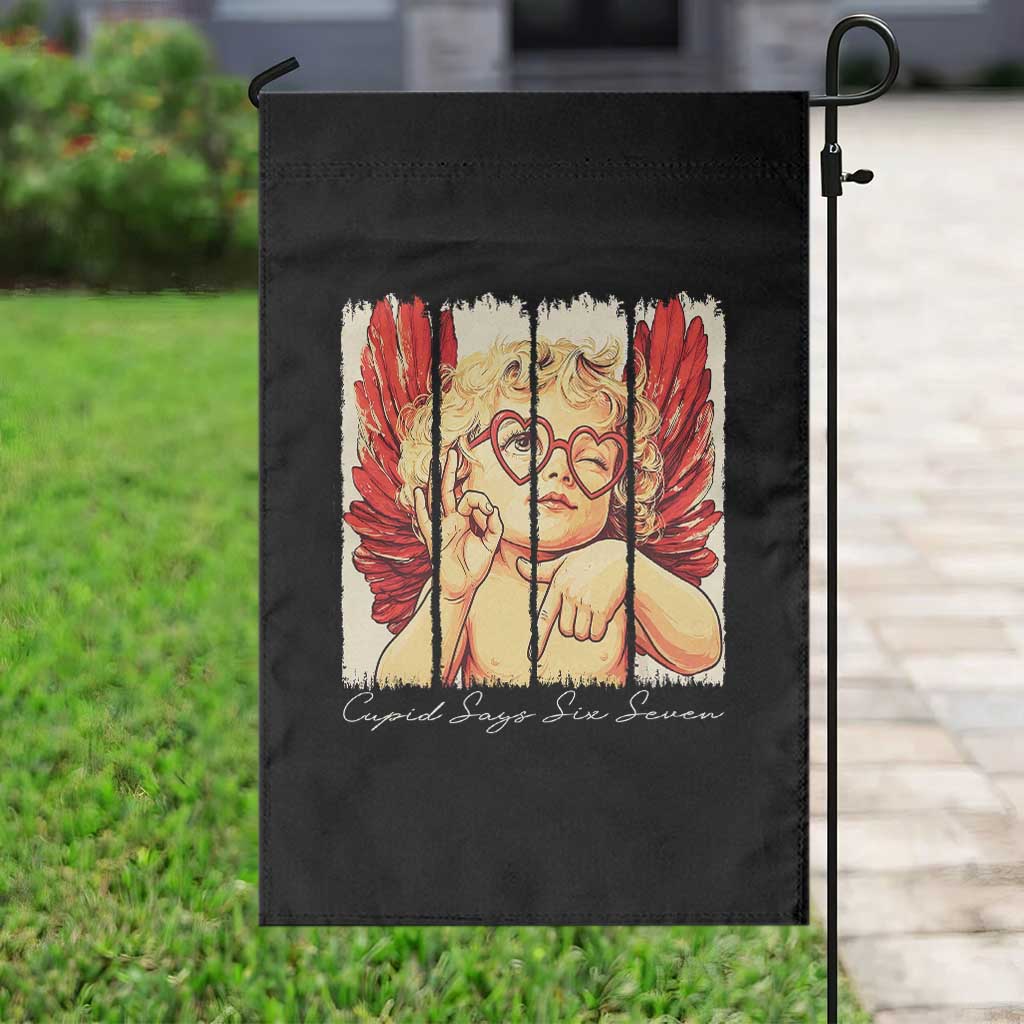 Retro Cupid Says Six Seven Garden Flag 67 Valentines Day TS12 Print Your Wear