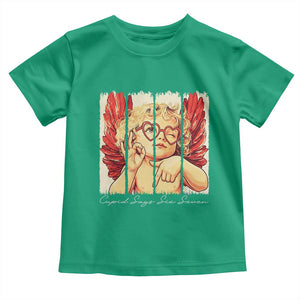 Retro Cupid Says Six Seven Toddler T Shirt 67 Valentines Day TS12 Irish Green Print Your Wear