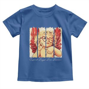 Retro Cupid Says Six Seven Toddler T Shirt 67 Valentines Day TS12 Royal Blue Print Your Wear