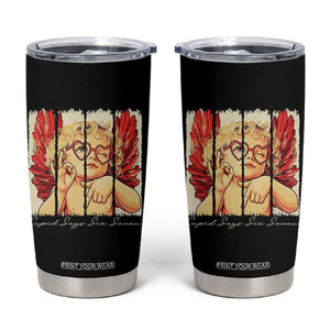 Retro Cupid Says Six Seven Tumbler Cup 67 Valentines Day TS12 Black Print Your Wear