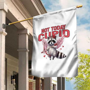 Funny Raccoon Cupid Anti Valentine Garden Flag Not Today Cupid TS12 Print Your Wear