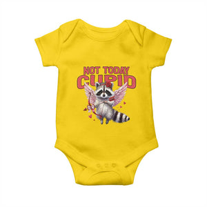Funny Raccoon Cupid Anti Valentine Baby Onesie Not Today Cupid TS12 Daisy Print Your Wear