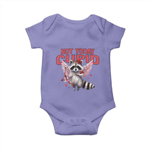 Funny Raccoon Cupid Anti Valentine Baby Onesie Not Today Cupid TS12 Violet Print Your Wear