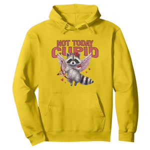 Funny Raccoon Cupid Anti Valentine Hoodie Not Today Cupid TS12 Daisy Print Your Wear