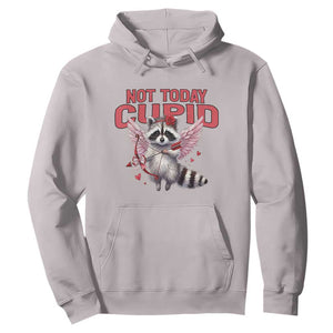 Funny Raccoon Cupid Anti Valentine Hoodie Not Today Cupid TS12 Ice Gray Print Your Wear
