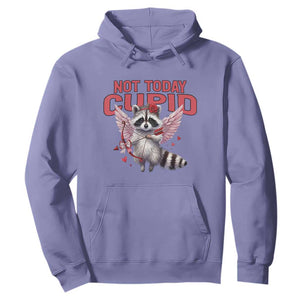 Funny Raccoon Cupid Anti Valentine Hoodie Not Today Cupid TS12 Violet Print Your Wear