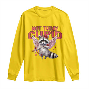 Funny Raccoon Cupid Anti Valentine Long Sleeve Shirt Not Today Cupid TS12 Daisy Print Your Wear