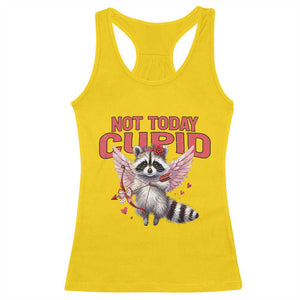 Funny Raccoon Cupid Anti Valentine Racerback Tank Top Not Today Cupid TS12 Daisy Print Your Wear