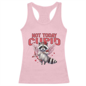 Funny Raccoon Cupid Anti Valentine Racerback Tank Top Not Today Cupid TS12 Light Pink Print Your Wear