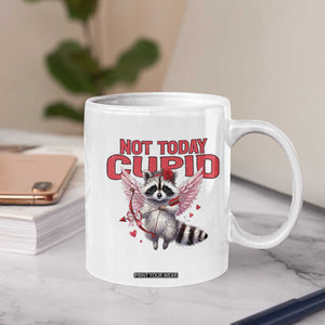 Funny Raccoon Cupid Anti Valentine Coffee Mug Not Today Cupid TS12 Print Your Wear