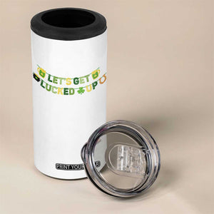 Lets Get Lucked Up 4 in 1 Can Cooler Tumbler St Patricks Day Drinking TS12 Print Your Wear