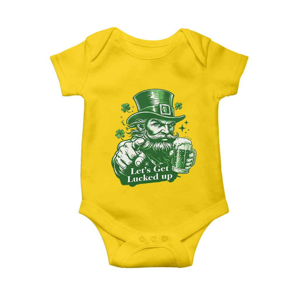 Lets Get Lucked Up Baby Onesie St Patricks Day Party Humor TS12 Daisy Print Your Wear