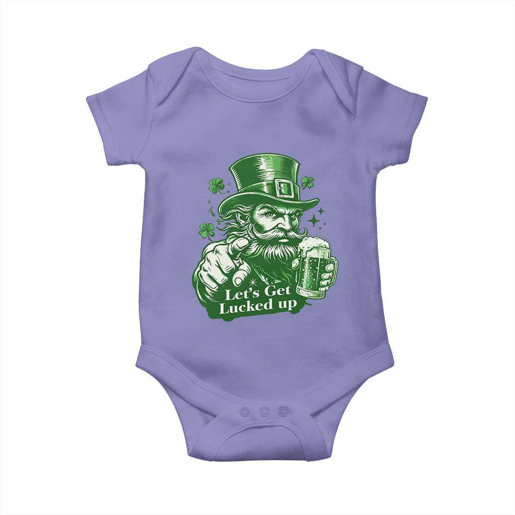 Lets Get Lucked Up Baby Onesie St Patricks Day Party Humor TS12 Violet Print Your Wear