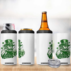 Lets Get Lucked Up 4 in 1 Can Cooler Tumbler St Patricks Day Party Humor TS12 Print Your Wear