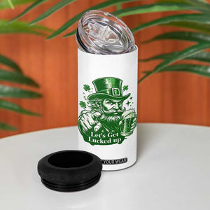 Lets Get Lucked Up 4 in 1 Can Cooler Tumbler St Patricks Day Party Humor TS12 Print Your Wear