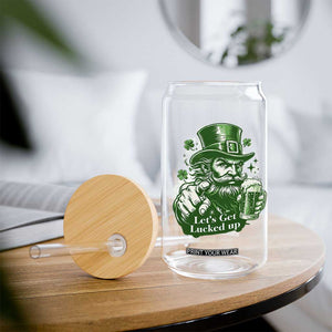 Lets Get Lucked Up Glass Can St Patricks Day Party Humor TS12 Print Your Wear