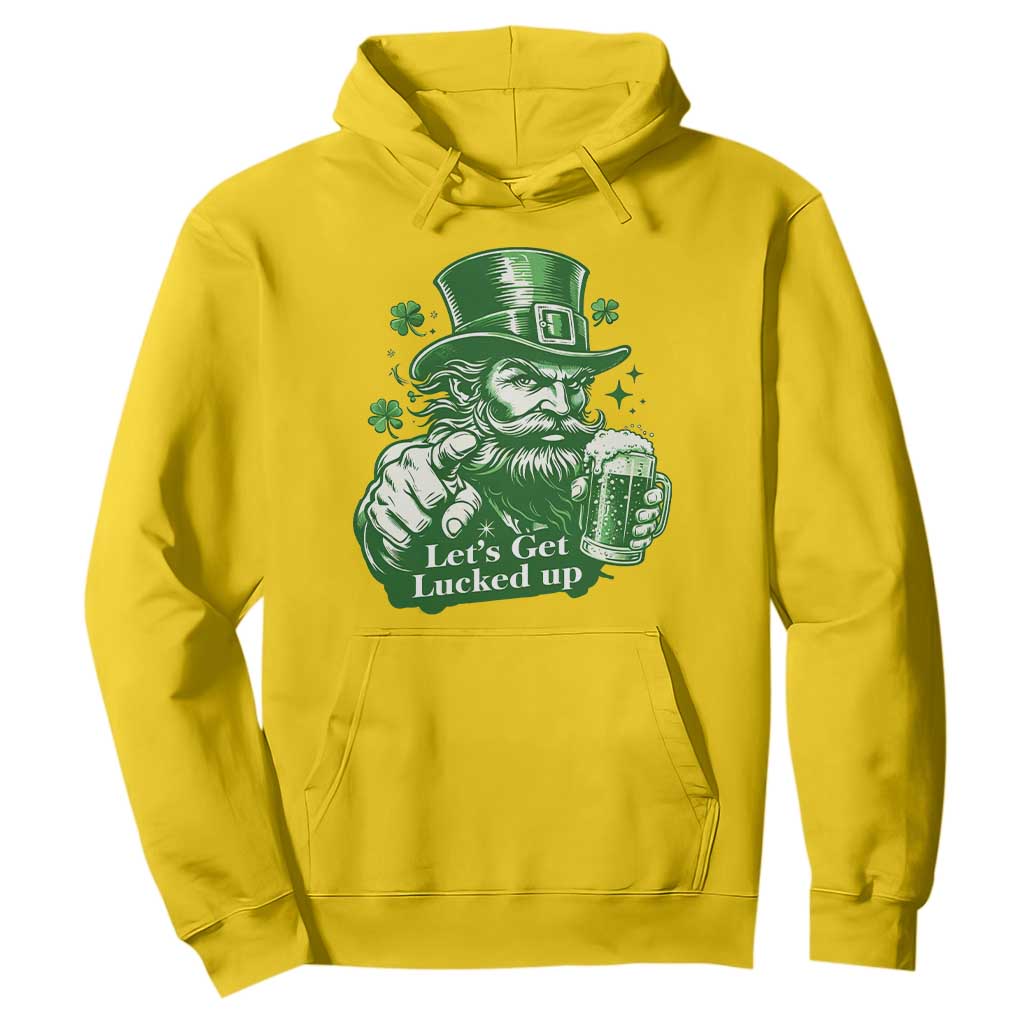 Lets Get Lucked Up Hoodie St Patricks Day Party Humor TS12 Daisy Print Your Wear