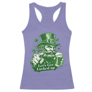 Lets Get Lucked Up Racerback Tank Top St Patricks Day Party Humor TS12 Violet Print Your Wear