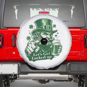 Lets Get Lucked Up Spare Tire Cover St Patricks Day Party Humor TS12 White Print Your Wear