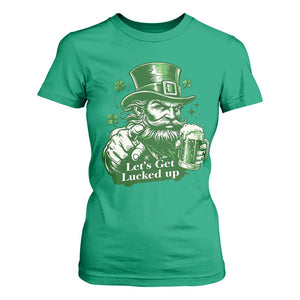 Lets Get Lucked Up T Shirt For Women St Patricks Day Party Humor TS12 Irish Green Print Your Wear